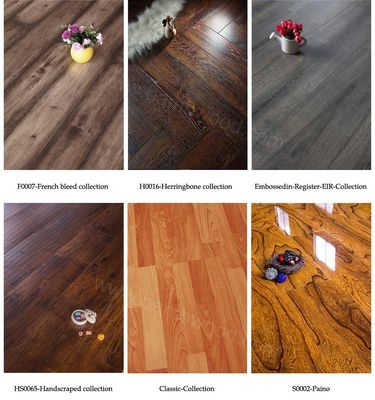 Wohnzimmer Umweltfreundlich Vorteil 12 mm AC5 HDF Wasserdichtes Laminatholzboden
