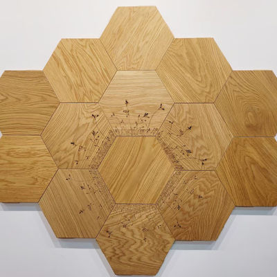 Mehrschichtliche Holzfußböden 15 mm Walnuss-Eiche-Platte für Schlafzimmer Treppen installieren