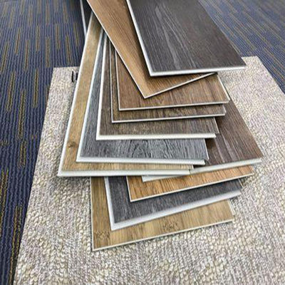 Hotel Holz Fußboden Farbe Einfach zu installieren 4,0 mm kommerzielle Grooving Veneer Spc Fußboden
