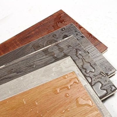 Hotel Holz Fußboden Farbe Einfach zu installieren 4,0 mm kommerzielle Grooving Veneer Spc Fußboden