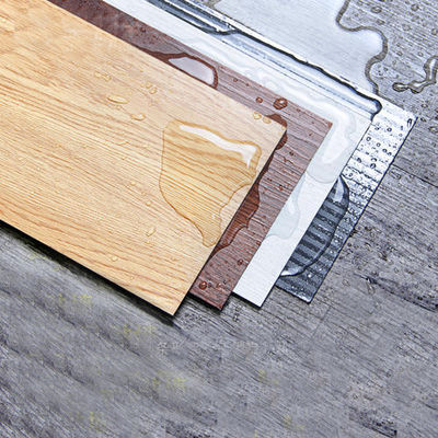 Hotel Holz Fußboden Farbe Einfach zu installieren 4,0 mm kommerzielle Grooving Veneer Spc Fußboden