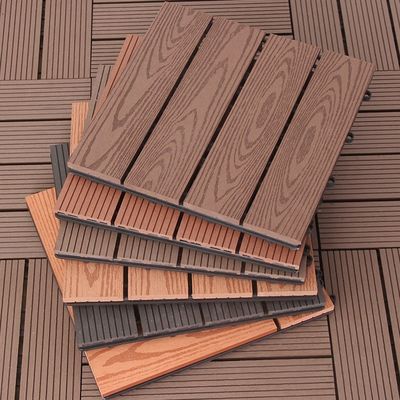 DIY-Klick-Sperre Außenfußbodenholz-Kunststoff-Verbunddecking-Fliesen für den Gartenboden
