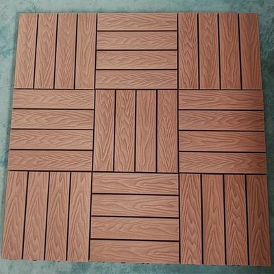 DIY-Klick-Sperre Außenfußbodenholz-Kunststoff-Verbunddecking-Fliesen für den Gartenboden