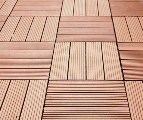 DIY-Klick-Sperre Außenfußbodenholz-Kunststoff-Verbunddecking-Fliesen für den Gartenboden