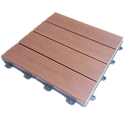 DIY-Klick-Sperre Außenfußbodenholz-Kunststoff-Verbunddecking-Fliesen für den Gartenboden
