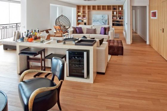 Baumholzboden mit Gewebe 10 mm 18 mm für die Installation von Holz unter dem Boden