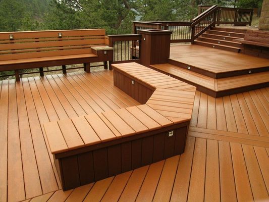 Holz-Kunststoff-Verbundfußboden für UV- und wasserdichte Deckingplatten in silbergrünem Farbton