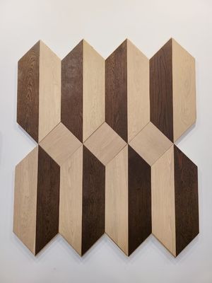 Holzfußboden aus gebauter Holzmasse, Parkett, Holzfußboden aus antikem Mable, Teak, Eichen und Walnuss
