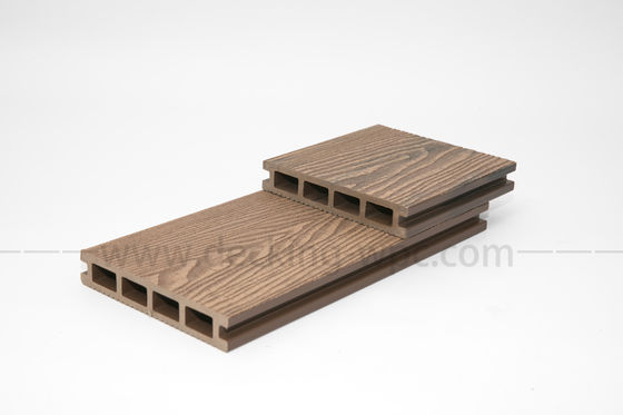 10,3%-1,4% Dichte Shanghai Ladehafen 3D-Tiefe Prägte Composite WPC Decking Boards