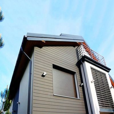 angepasste Farbe WPC-Extrusionsfluted Außenwandplatte für moderne Außenverkleidung