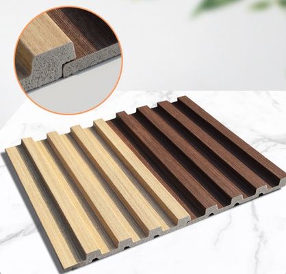Innenarchitektur Fluted Wandplatten Holzkorn Design und Textur Holzkorn