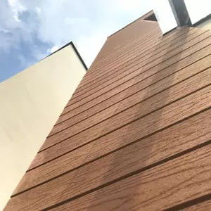Außenwanddekorationsmaterial WPC-Panel mit Holzkorntextur und Sandfläche