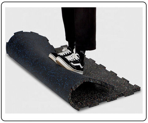 85% SBR-Granulate 15%EPDM-Granulate Gymnastikbodenverriegelung Gummi-Matte für Sport