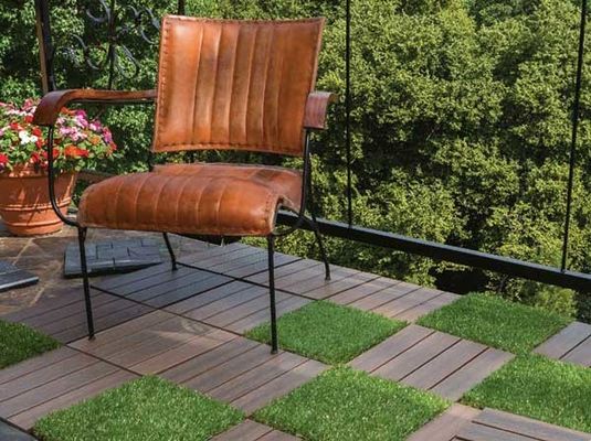 300x300x22/25 mm Größe Verzahnung von Deckingfliesen mit Holz-Kunststoff-Verbundböden