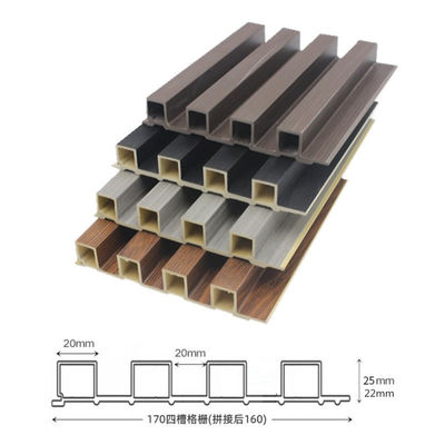 Farbenfrohe Holzfurnierplatten 3D Geometrische Welle PVC Wandverkleidung für TV-Hintergrund
