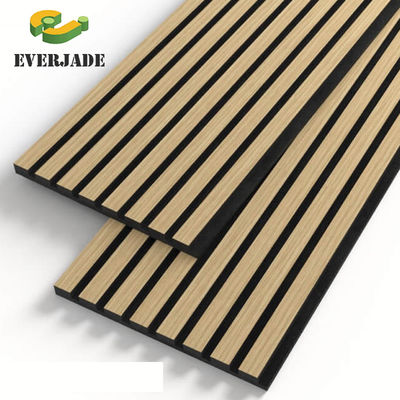 Tech Oak Walnuss Holz Veneer Holz PET Geräuschdämpfende Wandplatten Holz Schiefer Akustikplatte