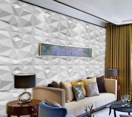 3D-Reliefhöhe 22mm Hochglanz Peel und Stick PVC Wandkunst-Panel für Sofa Hintergrund