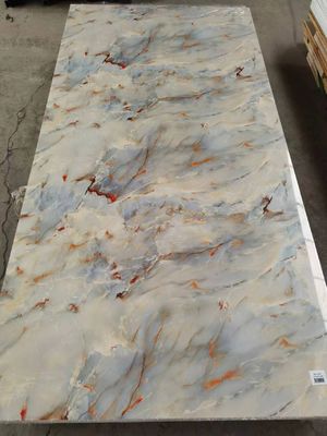 Wasserdichtes hochglänzendes PVC-Wandbildschirm aus künstlichem Stein UV-Marmorfurnier für den Haushalt